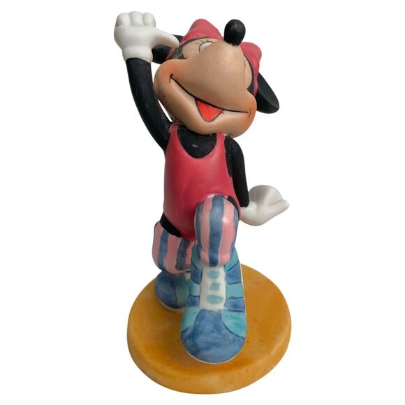 Vintage Disney Minnie Mickey Mouse Jogging Workout Aerobics Ceramic Figurines - Picture 8 of 13